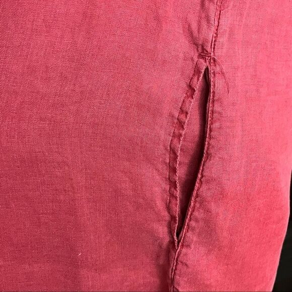 Cynthia Rowley Linen Sleeveless Dress Deep Pink M - Picture 7 of 7